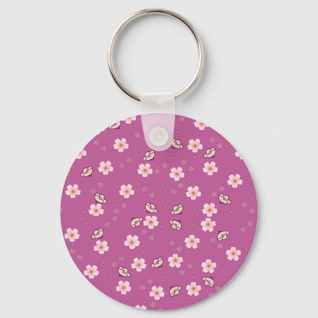 Chaveiro Cerejeira japonesa Blossomas e Petals v3 (Frente)
