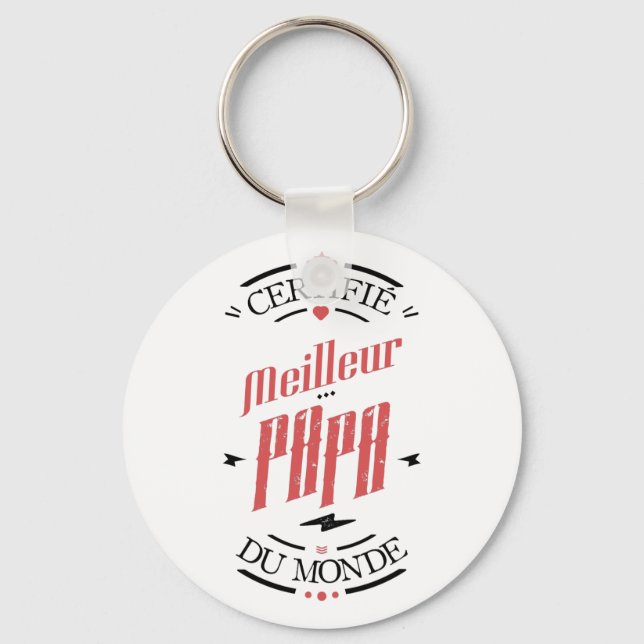 Chaveiro Certifie meilleur papa (Frente)