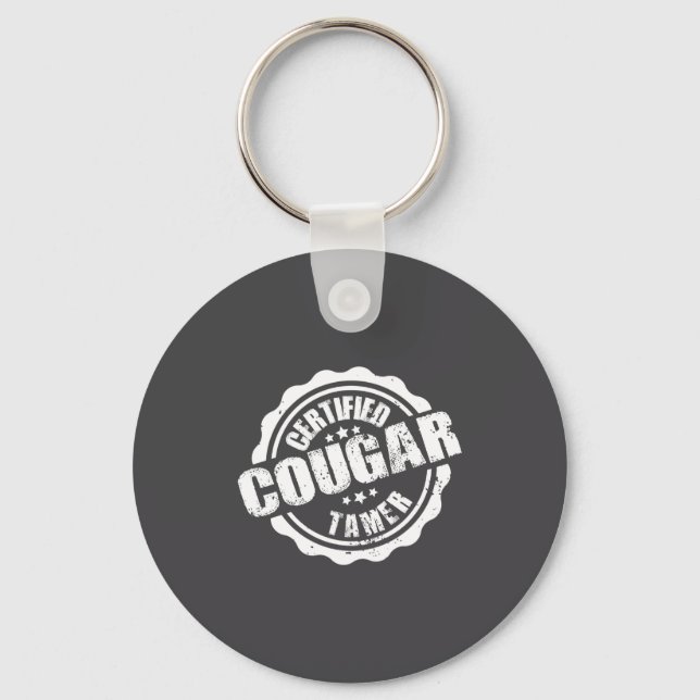 Chaveiro Certified Cougar Tamer Funny Mens Cougar Tamer  (Frente)