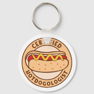 Chaveiro Certified Hotdogologista Engraçado Cachorro Quente