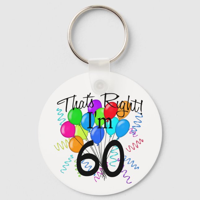 Chaveiro Certo, tenho 60 anos - Aniversário (Frente)