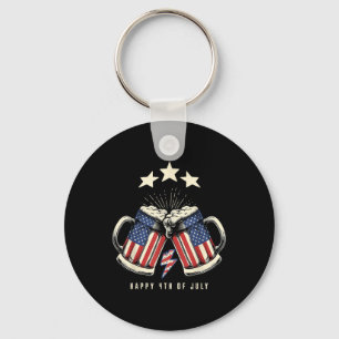 Chaveiro Cerveja Bandeira Americana 4 De Julho Homens Mulhe