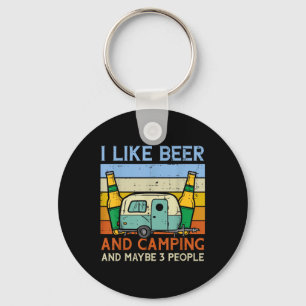Chaveiro Cerveja de Acampamento 3 Pessoas Pôr do Sol Retro
