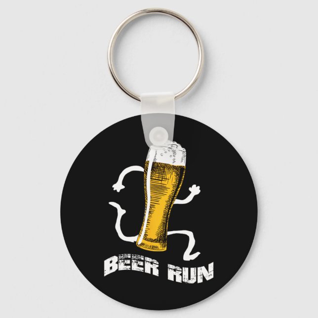 Chaveiro Cerveja Diversão NV004 para Homens Beer a correr (Frente)