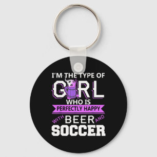 Chaveiro Cerveja e Futebol Humor Feminino Diversão Fã Atitu