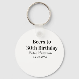 Chaveiro Cervejas para 30º aniversário nome data homem eleg