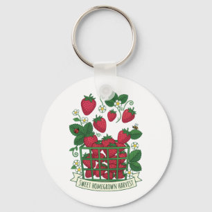 Chaveiro Cesta de Morango Fruta Doce de Frutas