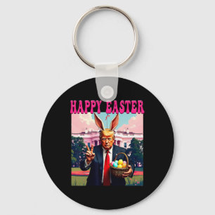 Chaveiro Cesta de ovos de Páscoa divertida Trump e Casa Bra