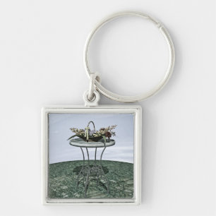 Chaveiro Cesta Vintage de Flores