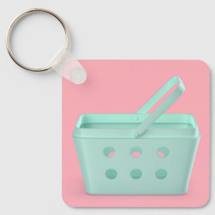 Chaveiro Cesto de compro de plástico vazio
