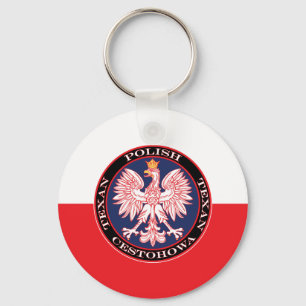 Chaveiro Cestohowa Round Texan Polonês