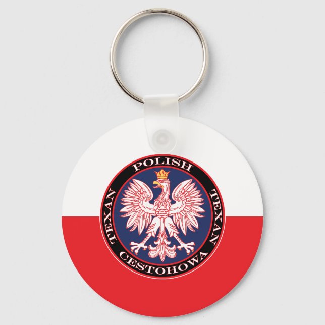 Chaveiro Cestohowa Round Texan Polonês (Frente)