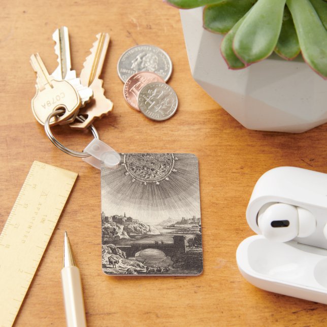 Chaveiro Céu Astronômico Antiquado com Sol por Allain Malle (Mesa)