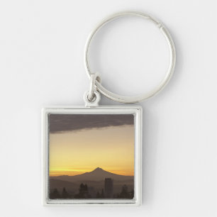 Chaveiro Céu do amanhecer sobre Portland e Mt. Hood, Oregon