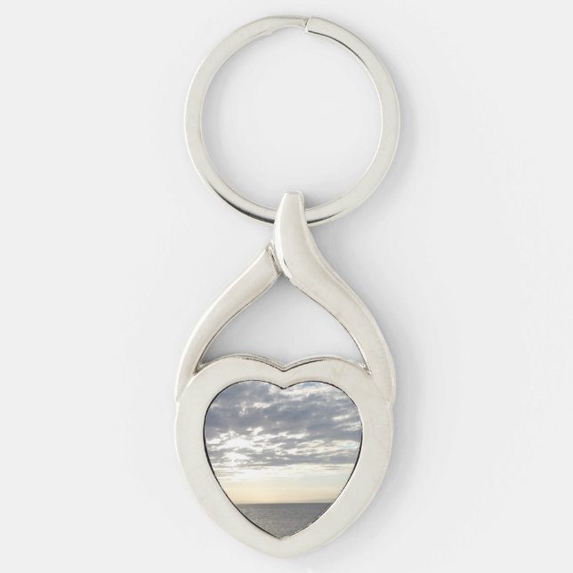 Chaveiro Céu e Céu do Mar e Nuvens Coração (Frente)