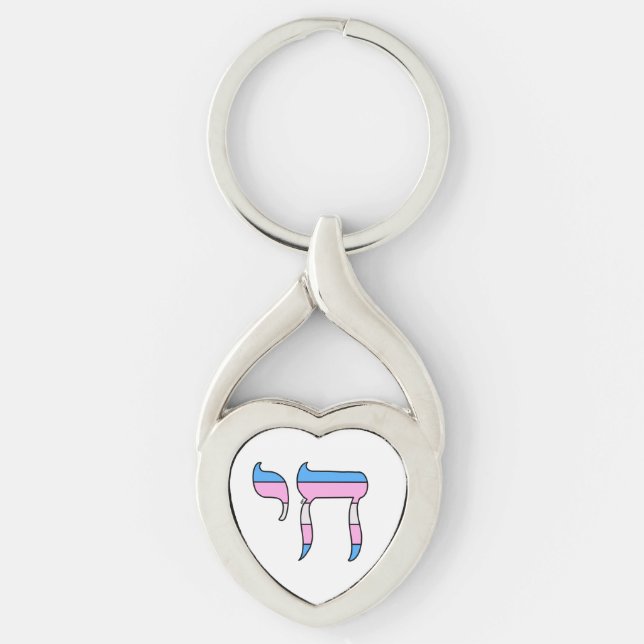 Chaveiro Chá da Bandeira do Orgulho Trans (Frente)
