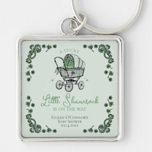 Chaveiro Chá de fraldas de Dia de São Patrício de Shamrock