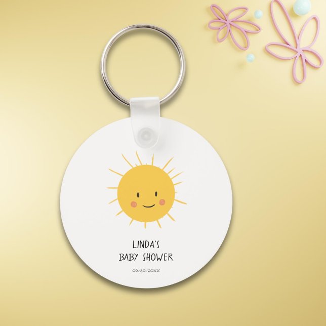 Chaveiro Chá de fraldas Personalizado do Sol Whimsical (Criador carregado)