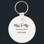 Chaveiro Chá de noiva de Miss para Mrs elegante simples adi<br><div class="desc">design</div>