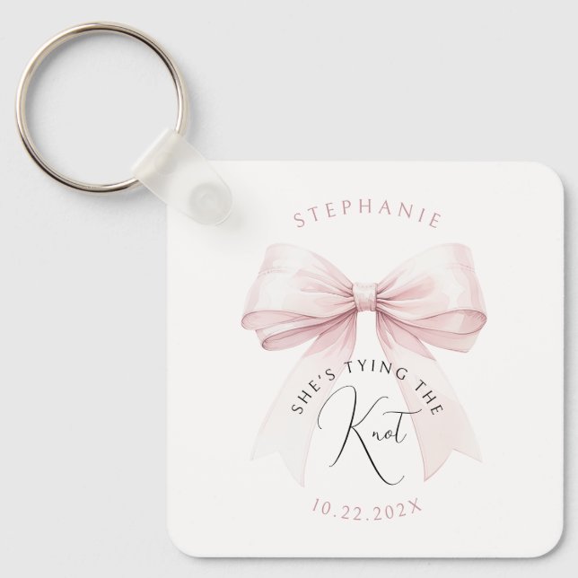 Chaveiro Chá de Noiva Ela Está Amarrando o Nó (Frente)