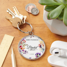Chaveiro Chá de noiva floral colorido