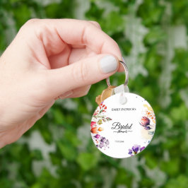 Chaveiro Chá de noiva floral colorido