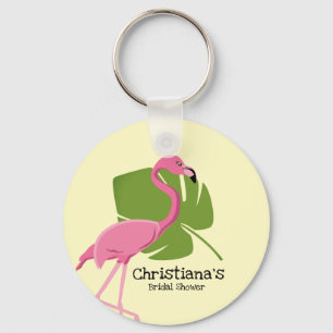 Chaveiro Chá de panela Tropical Flamingo Rosa Personalizado