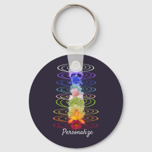 Chaveiro Chakra Flores Zen Yoga Espiritual Personalizado