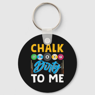 Chaveiro Chalk Suja Para Mim Jogador De Piscina Engraçado, 