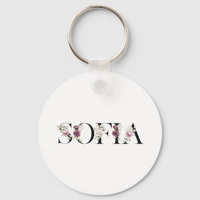 Chaveiro Chame Sofia. (Frente)