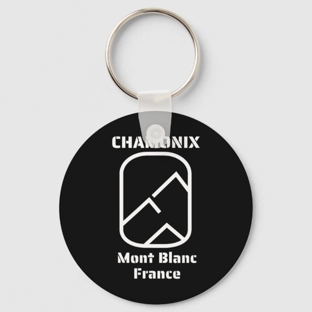 Chaveiro Chamonix Mont Blanc France Skining Snowboard (Frente)