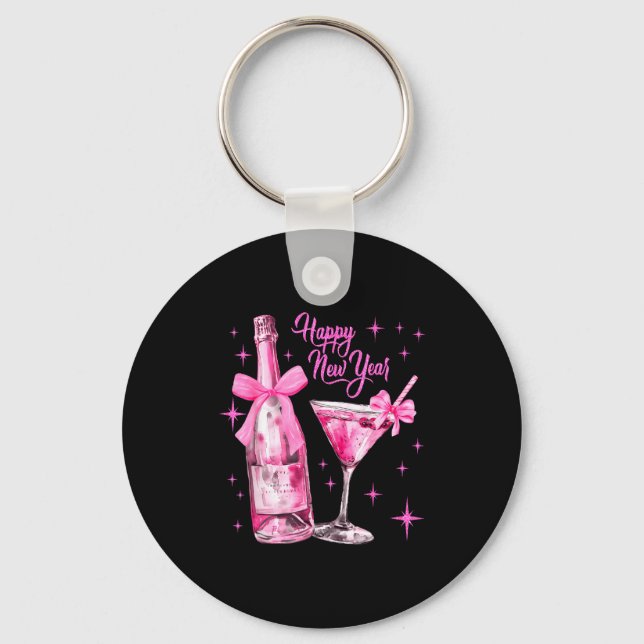 Chaveiro Champagne Swea Martini Coquette Happy New Year Par (Frente)
