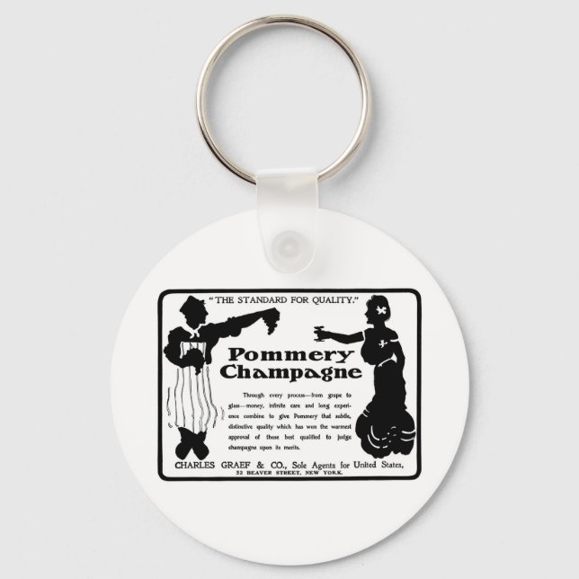 Chaveiro Champanhe de Pommery, antigo Advert (Frente)