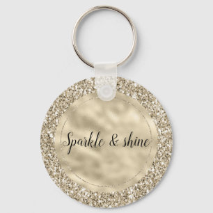 Chaveiro Champanhe Dourado Glitzy
