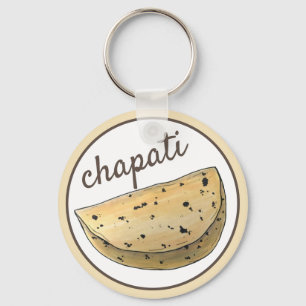 Chaveiro Chapati Roti Comida indiana Pão Pão Pão Pão Pão