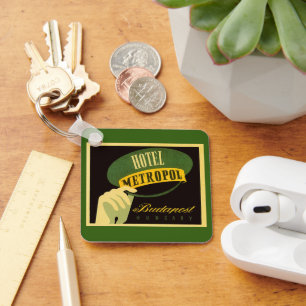 Chaveiro Chapéu de Bagageiro Viagens Antigas Budapeste Hung