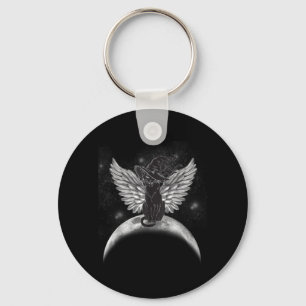 Chaveiro Chapéu de Bruxa de Gato Preto Vintage Assustador d