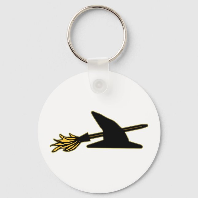 Chaveiro Chapéu de Bruxa e Broom (Frente)