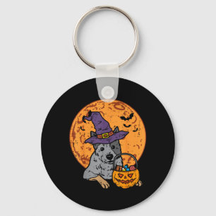 Chaveiro Chapéu de Bruxa Lua Jack O Lantern Halloween
