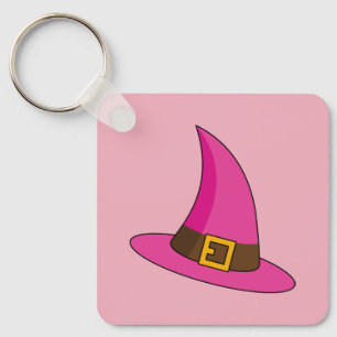 Chaveiro Chapéu de Bruxa Rosa