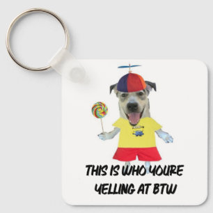 Chaveiro Chapéu de hélice de cachorro citação engraçada