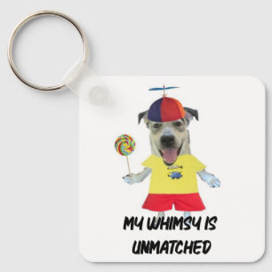 Chaveiro Chapéu de hélice de cachorro citação engraçada