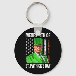 Chaveiro Chapéu de Leprechaun Trump Engraçado Alegre 4 de S