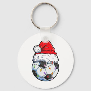 Chaveiro Chapéu de Natal de Papai Noel de Futebol - Futebol