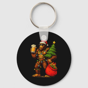 Chaveiro Chapéu de Papai Noel Big Foot Engraçado Bebida Árv