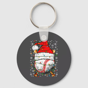 Chaveiro Chapéu de Papai Noel Camisa de Jogador de Beisebol