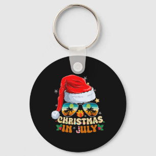 Chaveiro Chapéu de Papai Noel Óculos de Sol Praia Natal em