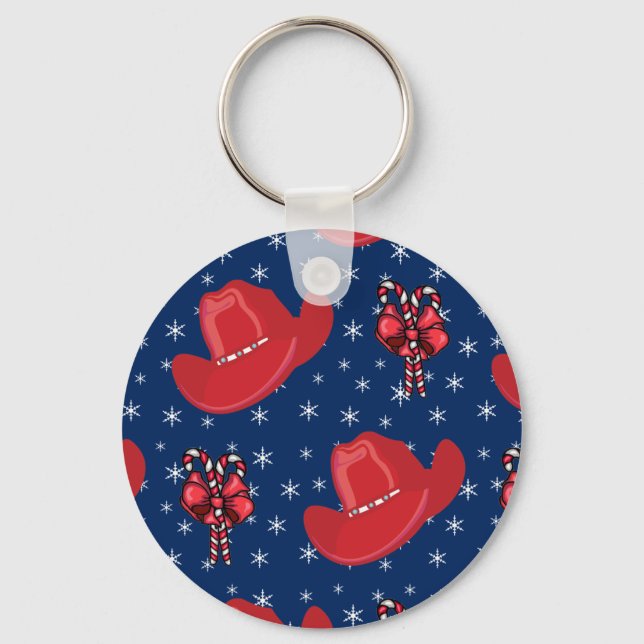 Chaveiro Chapéus De Cowboy De Férias Ocidentais E Canas Doc (Frente)