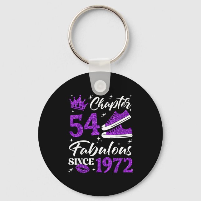 Chaveiro Chapter 54 Fabulous Since 1972 54th Birthday Women (Frente)