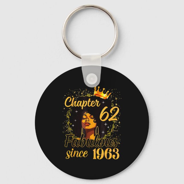 Chaveiro Chapter 62 Fabulous Since 1963 62nd Birthday Women (Frente)